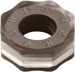 Seco - ONMU050410 ME10 Grade MK1500 Carbide Milling Insert - TiCN/Al2O3 Finish, 0.157" Thick, 0.472" Inscribed Circle - Benchmark Tooling