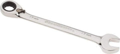 GearWrench - 17mm Combination Wrench - 8-13/16" OAL, Steel, Polished Finish - Benchmark Tooling