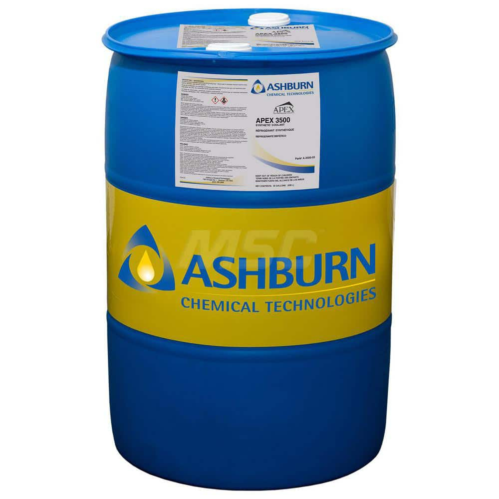 Cutting & Grinding Fluid: 55 gal Drum Use on Ferrous Metal & Non-Ferrous Metal, Blue