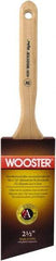 Wooster Brush - 2-1/2" Angled Synthetic Sash Brush - 2-15/16" Bristle Length, 7-7/8" Maple Fluted Handle - Benchmark Tooling