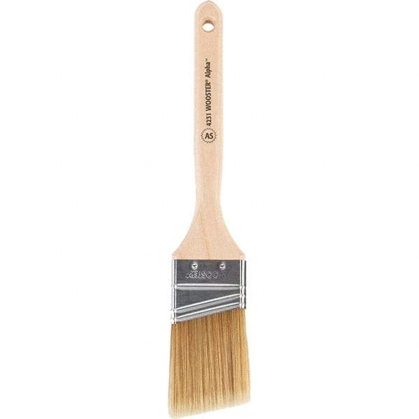 Wooster Brush - 2" Angled Synthetic Sash Brush - 2-11/16" Bristle Length, 7-7/8" Maple Fluted Handle - Benchmark Tooling