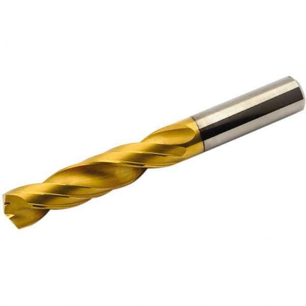 Seco - 0.4728" 140° Solid Carbide Jobber Drill - Multilayer TiAlN Finish, Right Hand Cut, Spiral Flute, Straight Shank, 4.646" OAL, Standard Point - Benchmark Tooling