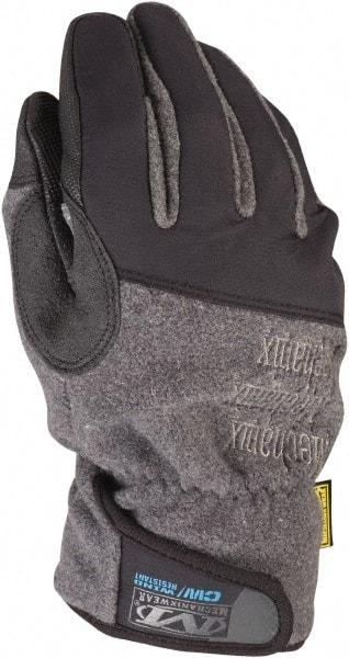 Mechanix Wear - Size S (8) Rubberized Synthetic Leather Cold Protection Work Gloves - For Mechanic's & Lifting, Uncoated, Hook & Loop Cuff, Full Fingered, Black/Gray, Paired - Benchmark Tooling