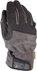 Mechanix Wear - Size S (8) Rubberized Synthetic Leather Cold Protection Work Gloves - For Mechanic's & Lifting, Uncoated, Hook & Loop Cuff, Full Fingered, Black/Gray, Paired - Benchmark Tooling