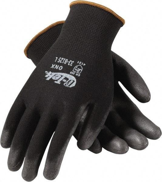 PIP - Size L Nylon General Protection Work Gloves - Palm & Fingers Coated, Knit Wrist Cuff, Paired - Benchmark Tooling