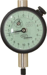 Mahr - 0.05" Range, 0-10-0 Dial Reading, 0.0005" Graduation Dial Drop Indicator - 1-3/4" Dial, 0.02" Range per Revolution, 0.0005" Accuracy, Revolution Counter - Benchmark Tooling