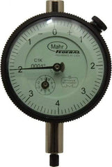 Mahr - 0.02" Range, 0-8 Dial Reading, 0.0001" Graduation Dial Drop Indicator - 2-1/4" Dial, 0.008" Range per Revolution, 0.0001" Accuracy, Revolution Counter - Benchmark Tooling