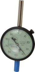 Mahr - 2" Range, 0-100 Dial Reading, 0.001" Graduation Dial Drop Indicator - 2-3/4" Dial, 0.1" Range per Revolution, 0.001" Accuracy, Revolution Counter - Benchmark Tooling