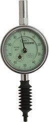 Mahr - 1" Range, 0-100 Dial Reading, 0.001" Graduation Dial Drop Indicator - 2-1/4" Dial, 0.1" Range per Revolution, 0.001" Accuracy, Revolution Counter - Benchmark Tooling