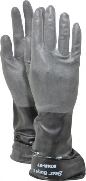 SHOWA - Size S (7), 14" Long, 14 mil, Unsupported, Butyl Chemical Resistant Gloves - Benchmark Tooling