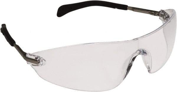 MCR Safety - Clear Lenses, Frameless Safety Glasses - Scratch Resistant, Size Universal, Wrap Around - Benchmark Tooling