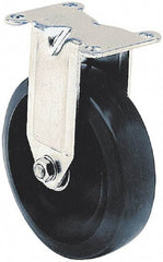 Albion - 3-1/2" Diam x 1-5/16" Wide x 4-3/4" OAH Top Plate Mount Swivel Caster - Soft Rubber, 200 Lb Capacity, Self-Lubricating Bearing, 2-1/2 x 3-3/4" Plate - Benchmark Tooling