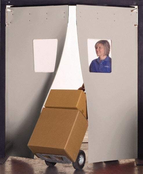 Aleco - 4' Door Width x 7' Door Height 3-Ply Fabrication Single Impact Door - Gray - Benchmark Tooling