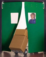 Aleco - 3' Door Width x 7' Door Height 3-Ply Fabrication Single Impact Door - Green - Benchmark Tooling