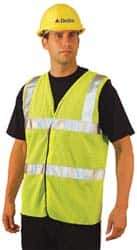 OccuNomix - Size 2XL High Visibility Yellow Mesh General Purpose Vest - 48 to 50" Chest, ANSI 107-2015, Hook & Loop Closure, Polyester - Benchmark Tooling