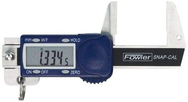 Fowler - 0 to 32mm Range, 0.01mm Resolution, Electronic Caliper - Stainless Steel with 0.9" Stainless Steel Jaws, 0.02mm Accuracy - Benchmark Tooling