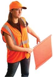 OccuNomix - Size 2X/3XL High Visibility Orange Mesh General Purpose Vest - 52 to 54" Chest, ANSI 107-2015, Hook & Loop Closure, 1 Pocket, Polyester - Benchmark Tooling