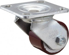 Value Collection - 3" Diam x 1-1/2" Wide x 4-1/2" OAH Top Plate Mount Swivel Caster - Polyurethane, 420 Lb Capacity, Roller Bearing, 4 x 4-1/2" Plate - Benchmark Tooling