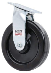 Value Collection - 8" Diam x 2" Wide x 9-1/2" OAH Top Plate Mount Swivel Caster - Polyolefin, 1,000 Lb Capacity, Roller Bearing, 4 x 4-1/2" Plate - Benchmark Tooling