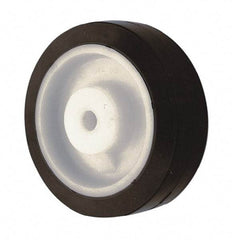 Albion - 6 Inch Diameter x 2 Inch Wide, Rubber Caster Wheel - 400 Lb. Capacity, 2-3/8 Inch Hub Length, 1/2 Inch Axle Diameter, Roller Bearing - Benchmark Tooling