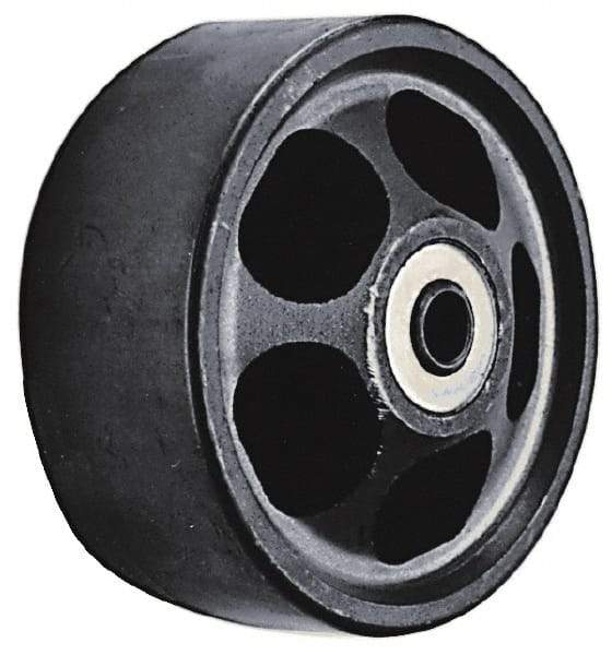 Albion - 8 Inch Diameter x 2 Inch Wide, Semi-Steel Caster Wheel - 1,650 Lb. Capacity, 2-3/8 Inch Hub Length, 1/2 Inch Axle Diameter, Roller Bearing - Benchmark Tooling