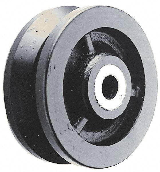 Albion - 6 Inch Diameter x 2-1/2 Inch Wide, Cast Iron Caster Wheel - 3,000 Lb. Capacity, 2-7/8 Inch Hub Length, 1/2 Inch Axle Diameter, Roller Bearing - Benchmark Tooling