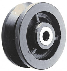 Albion - 4 Inch Diameter x 1-1/2 Inch Wide, Cast Iron Caster Wheel - 1,000 Lb. Capacity, 2 Inch Hub Length, 1/2 Inch Axle Diameter, Roller Bearing - Benchmark Tooling