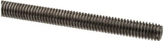 Made in USA - 5/16-18 UNC (Coarse), 6' Long, Low Carbon Steel Threaded Rod - Oil Finish Finish, Right Hand Thread - Benchmark Tooling