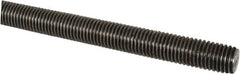 Made in USA - 7/8-9 UNC (Coarse), 6' Long, Low Carbon Steel Threaded Rod - Oil Finish Finish, Right Hand Thread - Benchmark Tooling