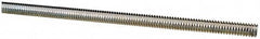 Made in USA - 1/4-20 UNC (Coarse), 6' Long, Low Carbon Steel Threaded Rod - Zinc-Plated Finish, Right Hand Thread - Benchmark Tooling