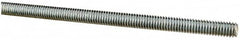 Made in USA - 5/16-18 UNC (Coarse), 6' Long, Low Carbon Steel Threaded Rod - Zinc-Plated Finish, Right Hand Thread - Benchmark Tooling