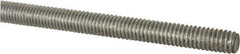 Made in USA - 1/2-13 UNC (Coarse), 6' Long, Low Carbon Steel Threaded Rod - Zinc-Plated Finish, Right Hand Thread - Benchmark Tooling