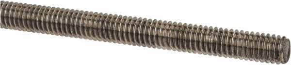 Made in USA - 5/8-11 UNC (Coarse), 6' Long, Low Carbon Steel Threaded Rod - Zinc-Plated Finish, Right Hand Thread - Benchmark Tooling