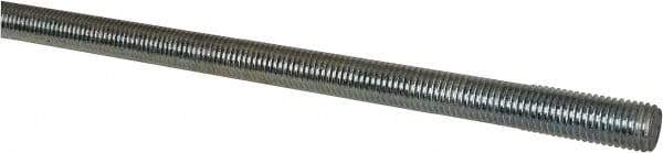 Made in USA - 3/4-10 UNC (Coarse), 6' Long, Low Carbon Steel Threaded Rod - Zinc-Plated Finish, Right Hand Thread - Benchmark Tooling