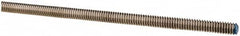 Made in USA - 1/4-20 UNC (Coarse), 6' Long, Stainless Steel Threaded Rod - Right Hand Thread - Benchmark Tooling