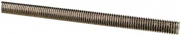 Made in USA - 3/8-16 UNC (Coarse), 6' Long, Stainless Steel Threaded Rod - Right Hand Thread - Benchmark Tooling