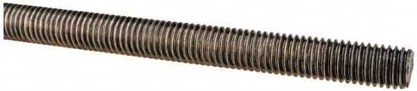 Made in USA - 1/2-13 UNC (Coarse), 6' Long, Stainless Steel Threaded Rod - Right Hand Thread - Benchmark Tooling