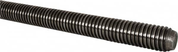 Value Collection - 1-1/2-6 UNC (Coarse), 6' Long, Alloy Steel Threaded Rod - Plain Finish, Right Hand Thread - Benchmark Tooling