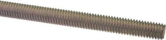 Value Collection - #10-32 UNF (Fine), 6' Long, Low Carbon Steel Threaded Rod - Zinc-Plated Finish, Right Hand Thread - Benchmark Tooling