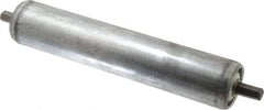 Made in USA - Replacement Conveyor Roller for 10 Inches Between Frame - 1.9 Inch Diameter, 7/16 Inch Axle, Galvanized Steel Finish, 16 Gage - Benchmark Tooling