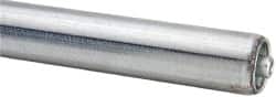 Made in USA - Replacement Conveyor Roller for 22 Inches Between Frame - 1.4 Inch Diameter, 1/4 Inch Axle, Galvanized Steel Finish, 18 Gage - Benchmark Tooling