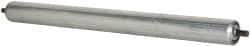 Made in USA - Replacement Conveyor Roller for 21-7/8 Inches Between Frame - 1.9 Inch Diameter, 7/16 Inch Axle, Galvanized Steel Finish, 14 Gage - Benchmark Tooling