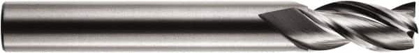 RobbJack - 1", 2" LOC, 1" Shank Diam, 4" OAL, 3 Flute, Solid Carbide Square End Mill - Single End, Diamond-Like Carbon (DLC) Finish, Spiral Flute, 35° Helix, Centercutting, Right Hand Cut, Right Hand Flute, Series A1-303 - Benchmark Tooling