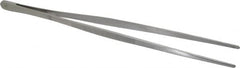 Value Collection - 10" OAL Stainless Steel Assembly Tweezers - Blunt, Serrated Points - Benchmark Tooling