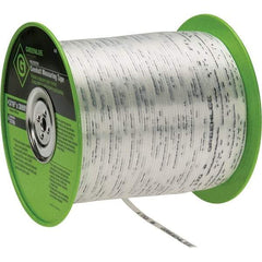 Greenlee - 3,000 Ft. Long, Polyester Measuring Tape - 3/16 Inch Diameter, 170 Lb. Breaking Strength - Benchmark Tooling