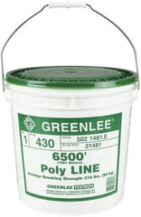 Greenlee - 5,200 Ft. Long, Polyline Rope - 240 Lb. Breaking Strength - Benchmark Tooling