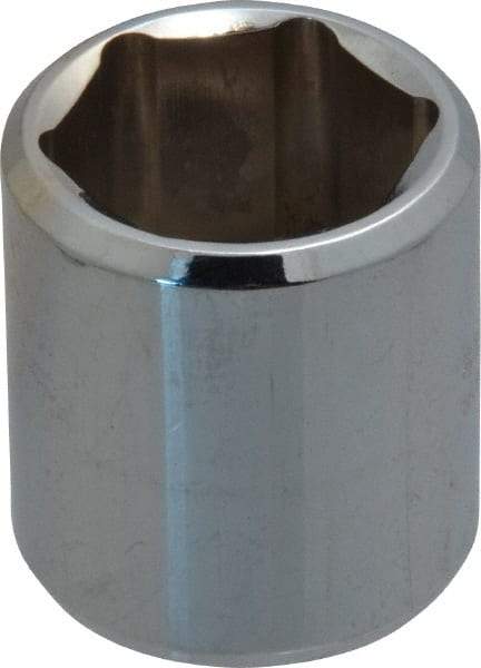 Proto - 3/8" Drive, Standard Hand Socket - 6 Points, 1-3/16" OAL, Chrome Finish - Benchmark Tooling