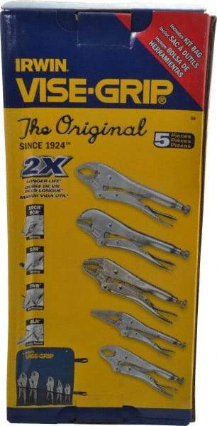 Irwin - 5 Piece Locking Plier Set - Comes in Kit Bag - Benchmark Tooling