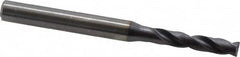 Kennametal - 4.5mm 180° Spiral Flute Solid Carbide Screw Machine Drill Bit - Benchmark Tooling