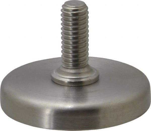 Sugatsune - 3/8-16 Bolt Thread, Stud Mount Leveling Pad & Mount - 792 Max Lb Capacity, 1-31/32" Base Diam - Benchmark Tooling